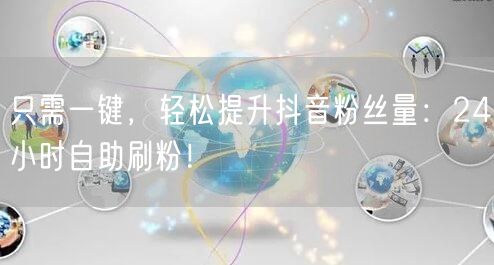 只需一键，轻松提升抖音粉丝量：24小时自助刷粉！