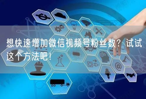 想快速增加微信视频号粉丝数？试试这个方法吧！