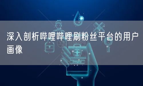 深入剖析哔哩哔哩刷粉丝平台的用户画像