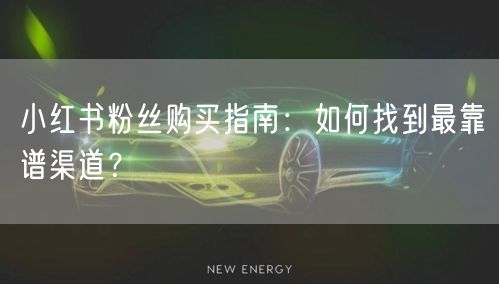 小红书粉丝购买指南：如何找到最靠谱渠道？