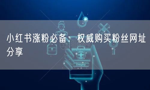 小红书涨粉必备：权威购买粉丝网址分享