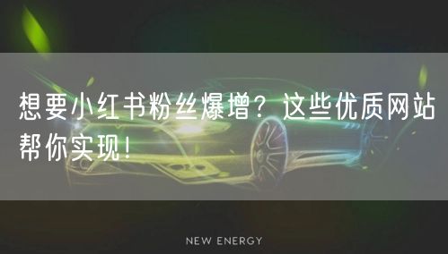 想要小红书粉丝爆增？这些优质网站帮你实现！