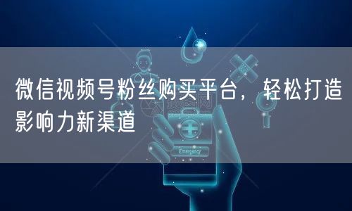 微信视频号粉丝购买平台，轻松打造影响力新渠道