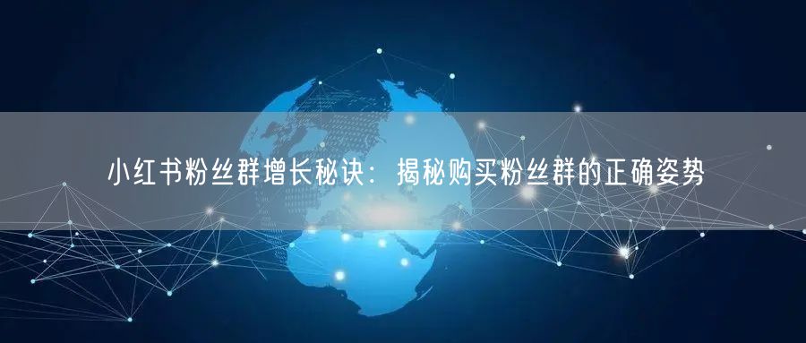 小红书粉丝群增长秘诀：揭秘购买粉丝群的正确姿势