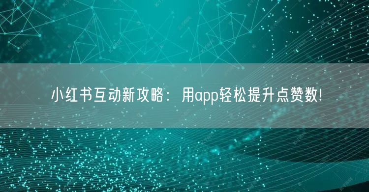 小红书互动新攻略：用app轻松提升点赞数!